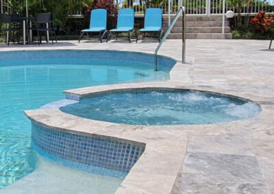 Heated spa in pool area at Serenity Apartments Noosa accommodation